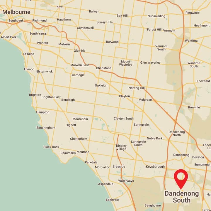 Pickup point map - Melbourne (South East)