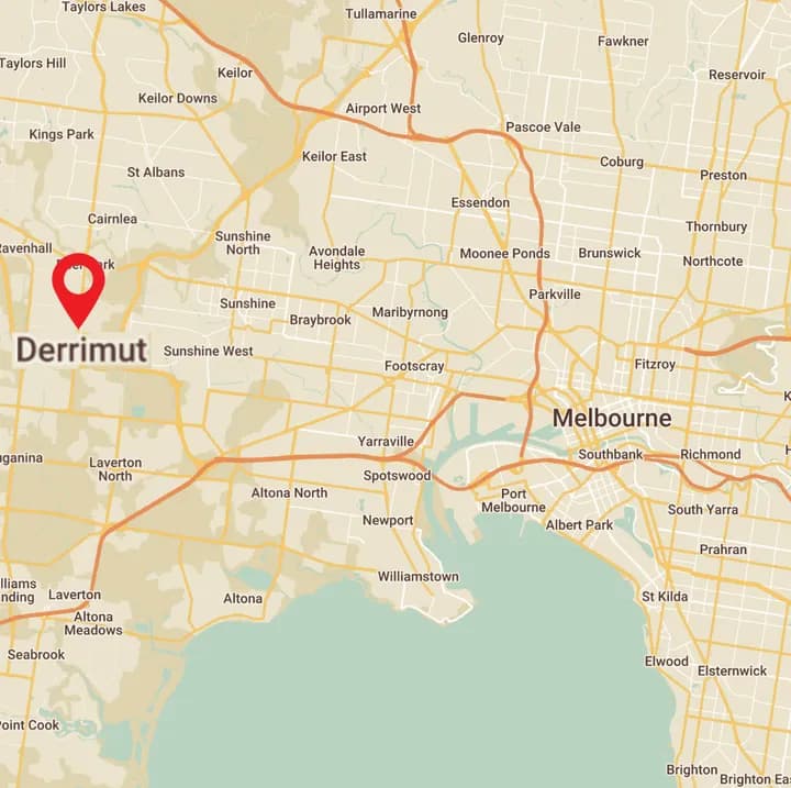 Pickup point map - Melbourne (West)