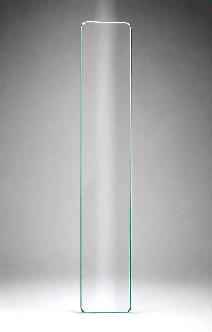 Standard 12mm toughened glass frameless pool fence panel, 200mm wide x 1200H, used as a narrow infill or end-of-run panel.