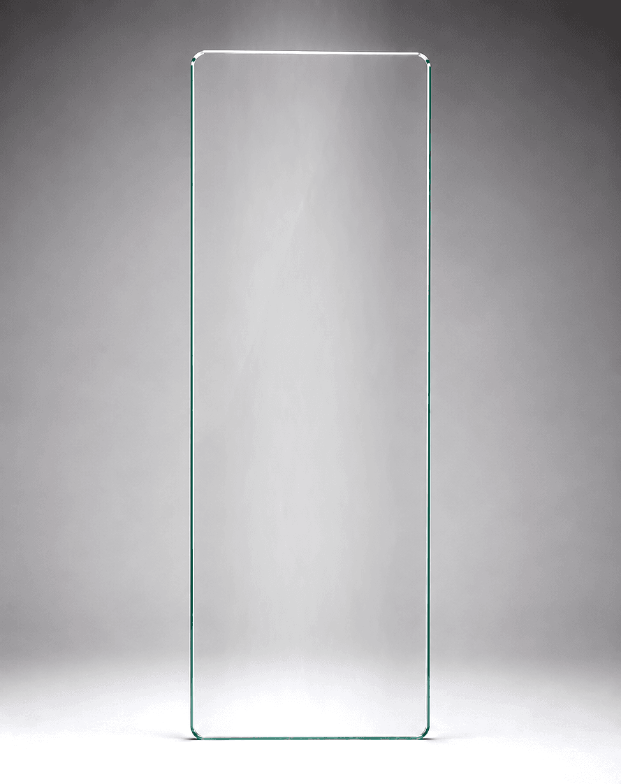Standard 12mm toughened glass frameless pool fence panel, 400mm wide x 1200H, used as a narrow infill or end-of-run panel.
