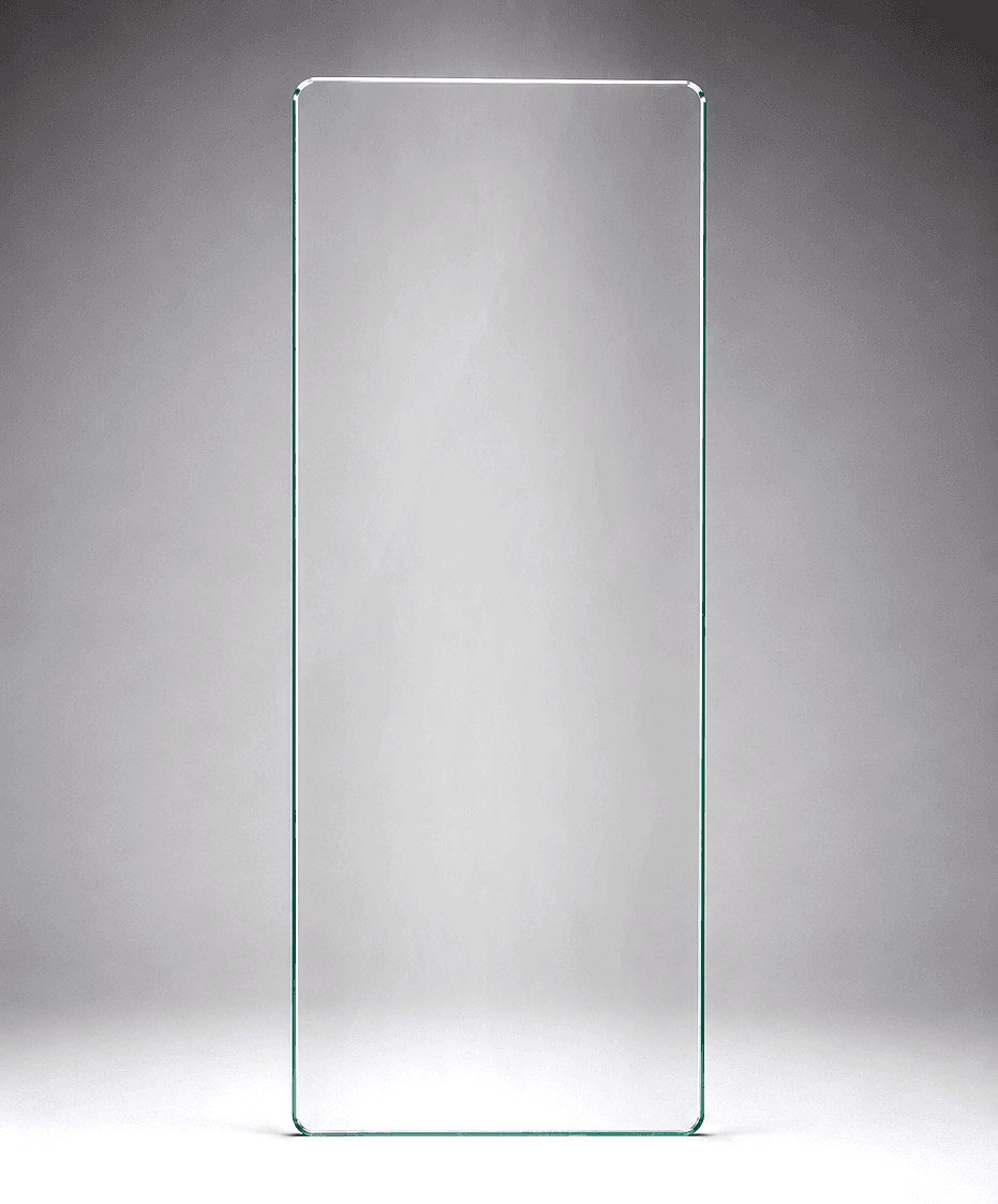Standard 12mm toughened glass frameless pool fence panel, 450mm wide x 1200H, used as a narrow infill or end-of-run panel.