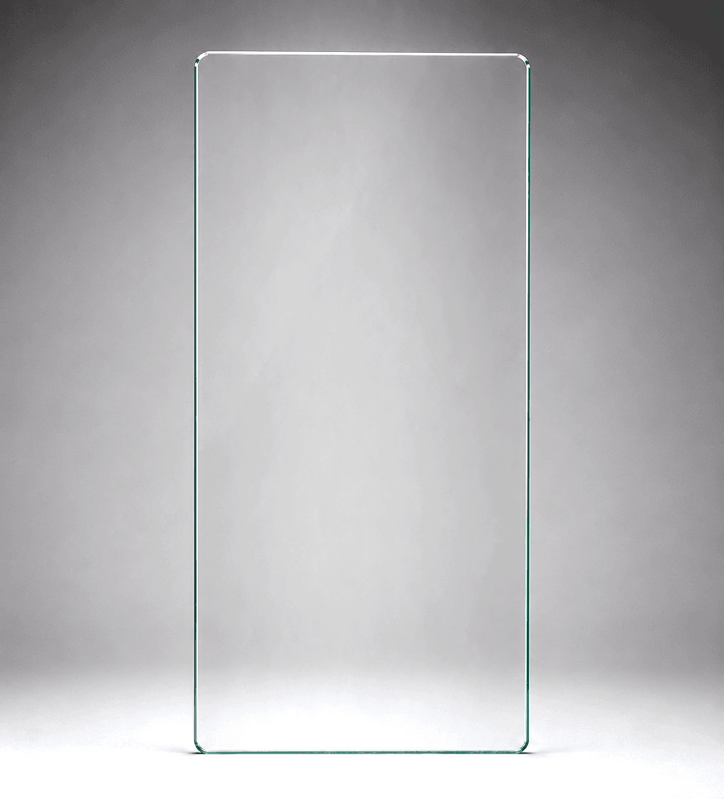 Standard 12mm toughened glass frameless pool fence panel, 550mm wide x 1200H, common short-span panel.