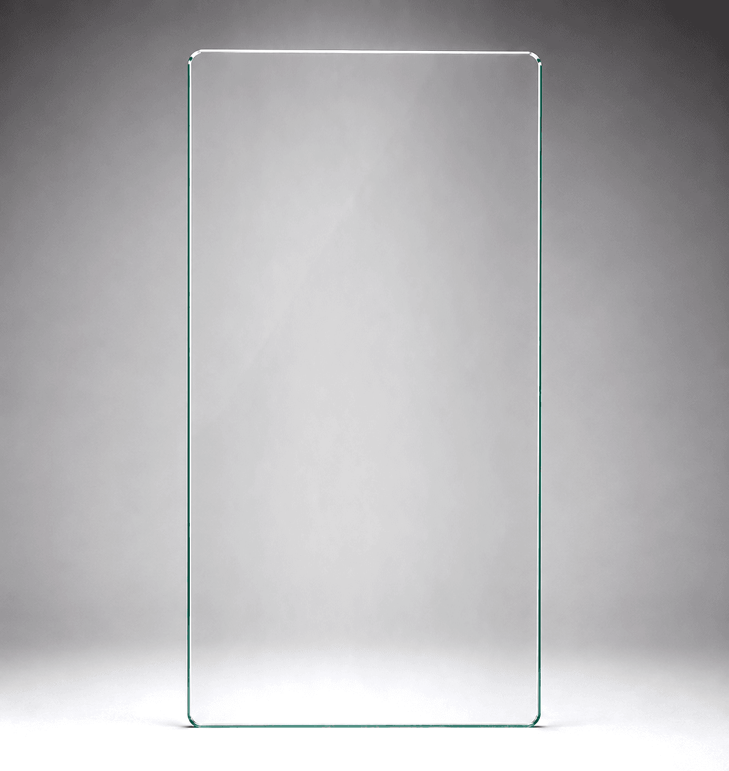 Standard 12mm toughened glass frameless pool fence panel, 600mm wide x 1200H, common short-span panel.