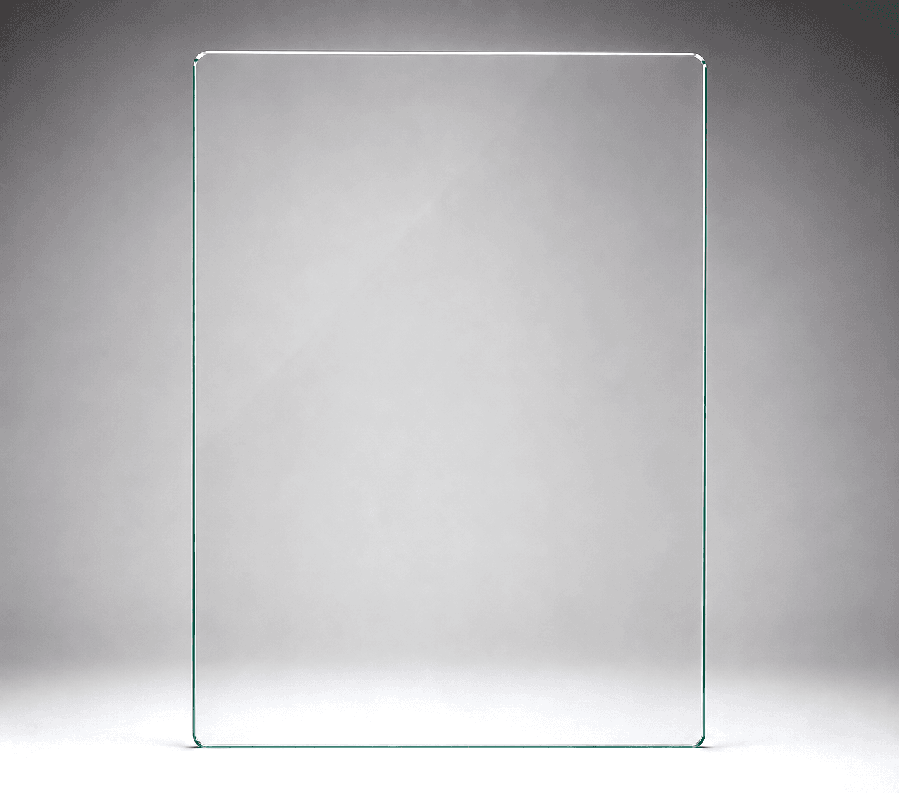 Standard 12mm toughened glass frameless pool fence panel, 850mm wide x 1200H, common short-span panel.