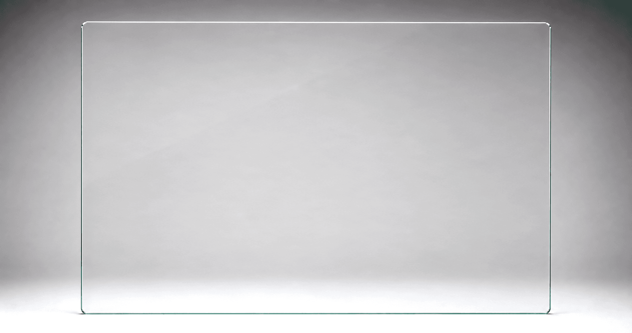Standard 12mm toughened glass frameless pool fence panel, 1850mm wide x 1200H, long-span panel.