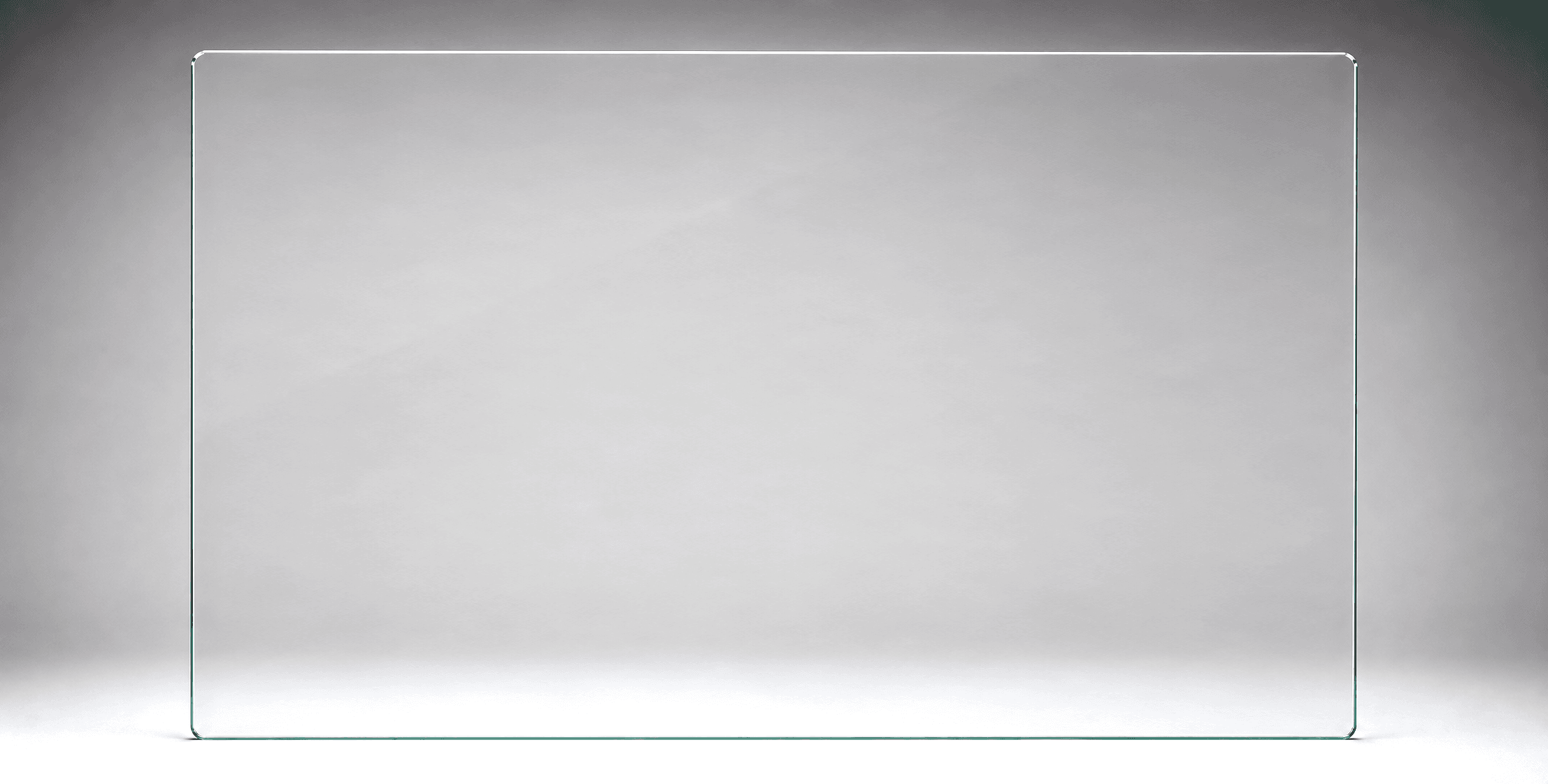 Standard 12mm toughened glass frameless pool fence panel, 1950mm wide x 1200H, long-span panel.