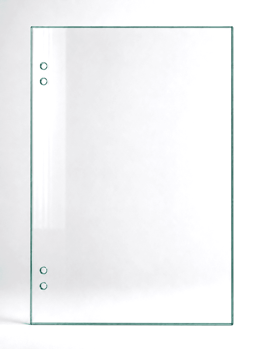 Master Range 12mm toughened glass hinge panel, 800mm wide x 1200H, takes a Master Range 8mm gate on spring (non soft-close) hinges.