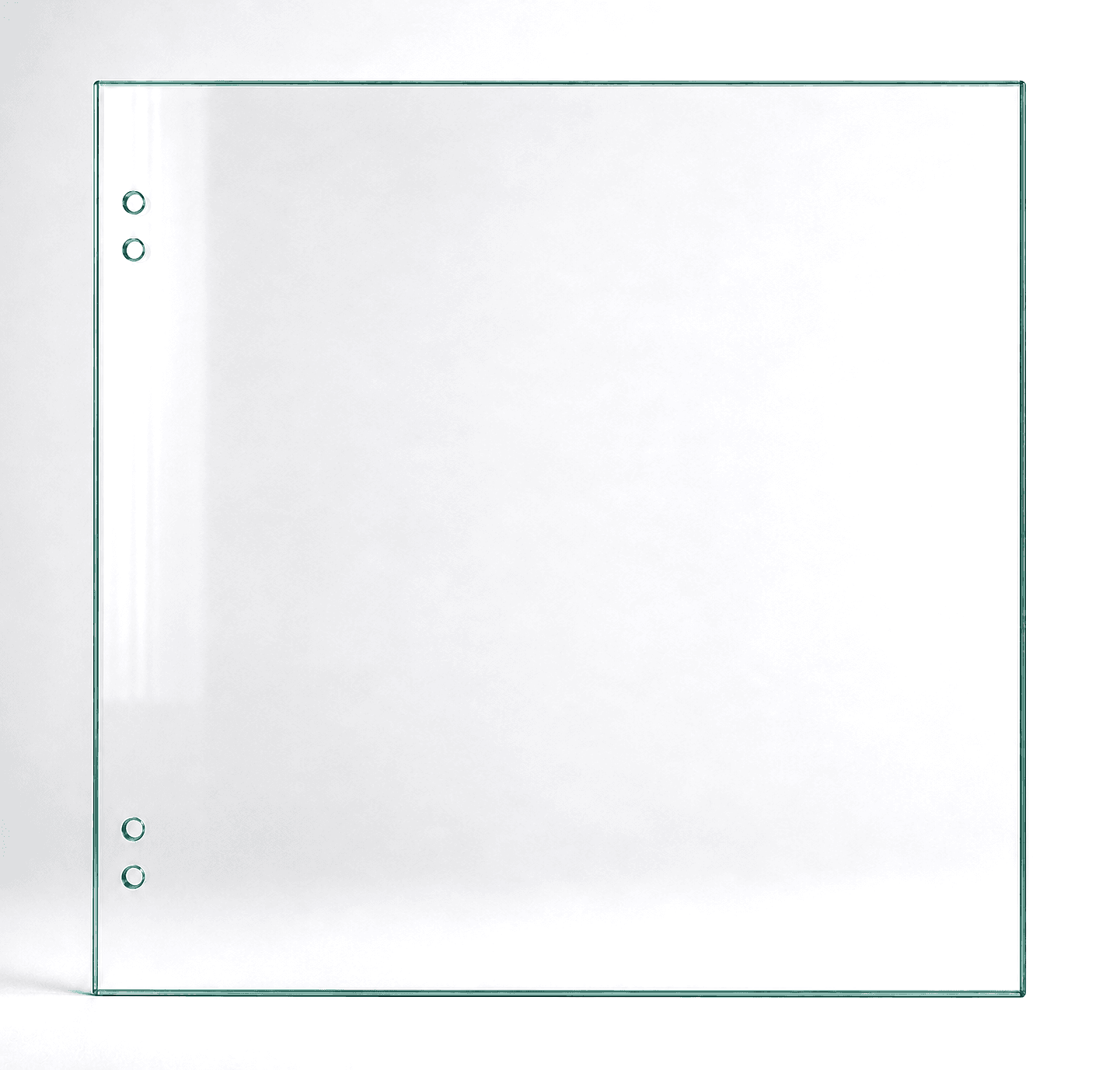 Master Range 12mm toughened glass hinge panel, 1200mm wide x 1200H, takes a Master Range 8mm gate on spring (non soft-close) hinges.