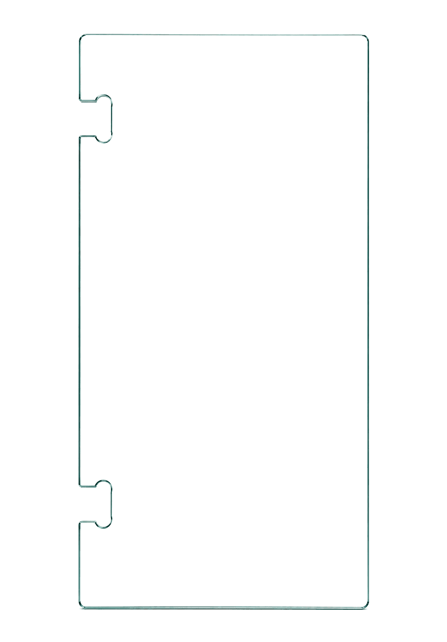Soft-close hinge panel for Atlantic & Polaris gates - 12mm toughened glass, 600mm wide x 1200H, takes a 12mm Polaris gate on soft-close hinges; secure top opposite gate with a wall glass clip.