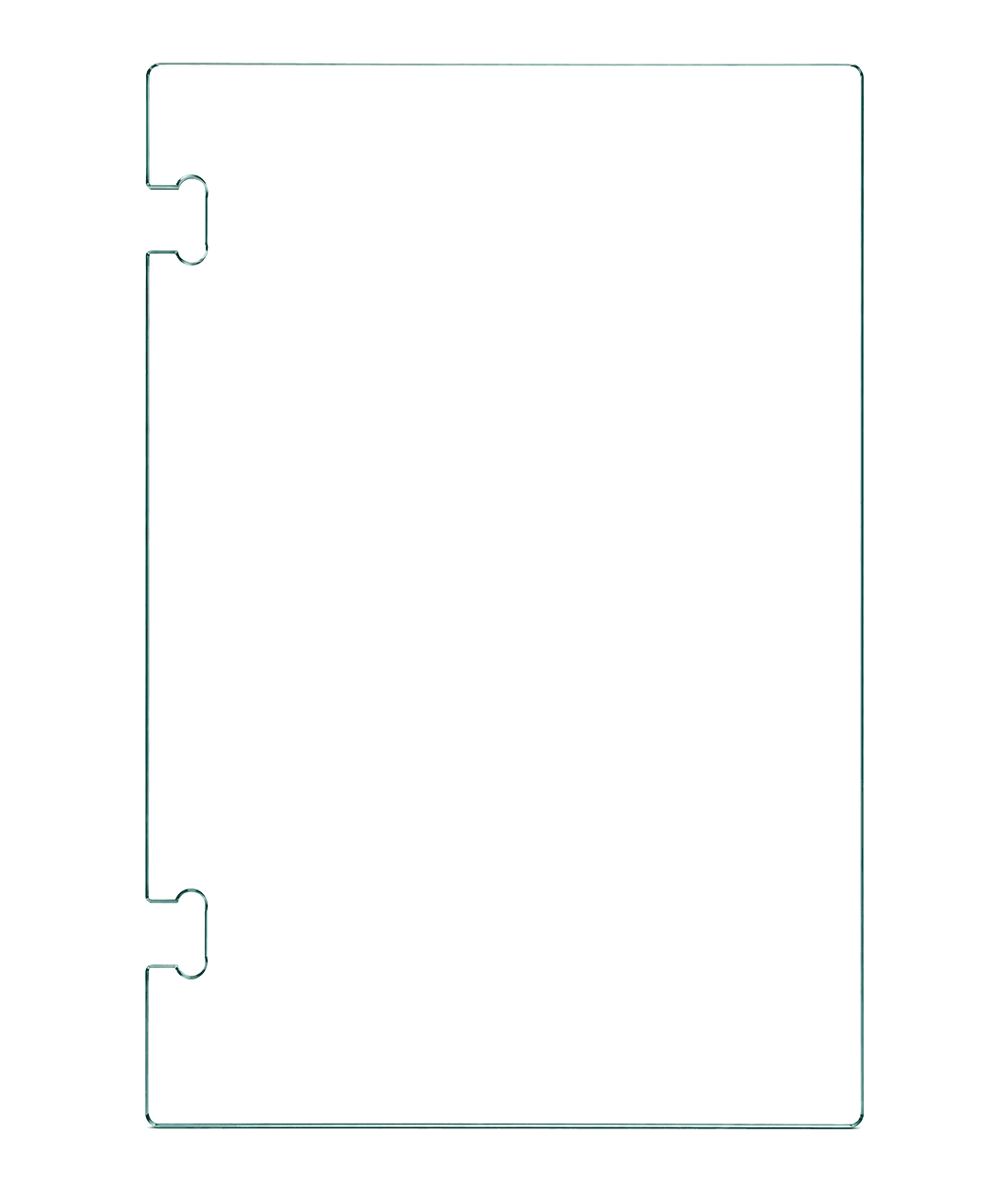 Soft-close hinge panel for Atlantic & Polaris gates - 12mm toughened glass, 800mm wide x 1200H, takes a 12mm Polaris gate on soft-close hinges.