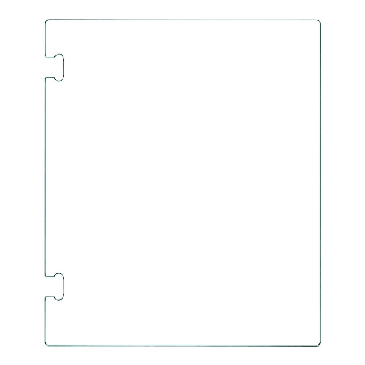 Soft-close hinge panel for Atlantic & Polaris gates - 12mm toughened glass, 1000mm wide x 1200H, takes a 12mm Polaris gate on soft-close hinges.