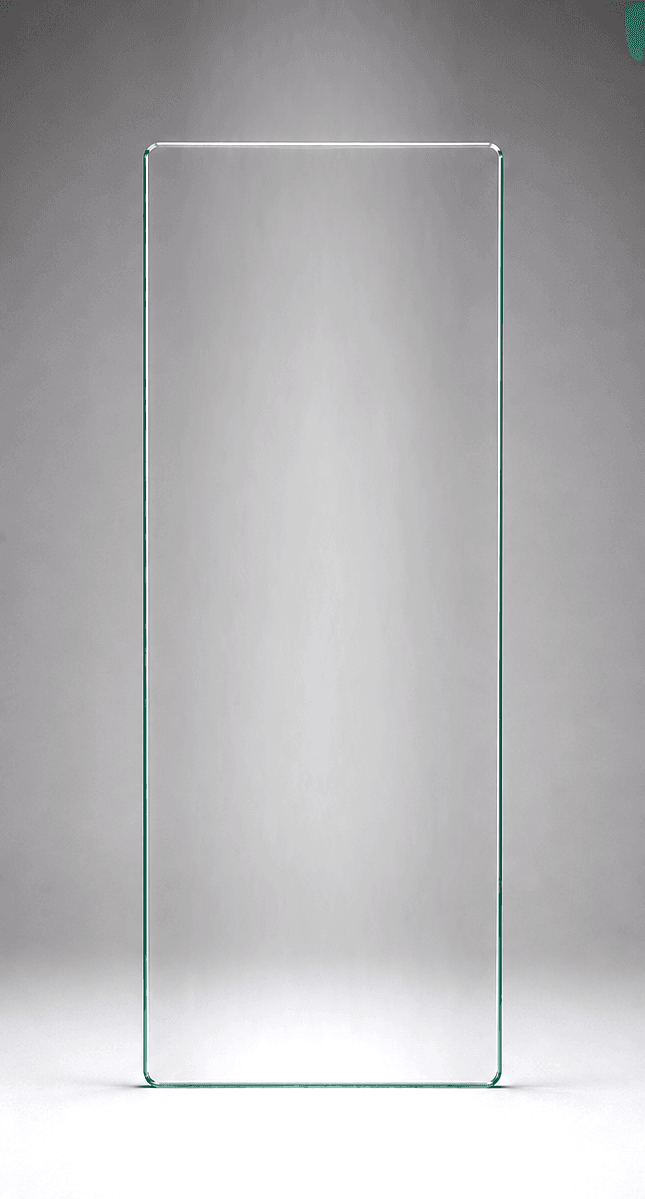 SUMMIT frameless balustrade glass panel, 350mm W x 970mm H - sized for SUMMIT spigots that bring the install up to NCC 1m height.