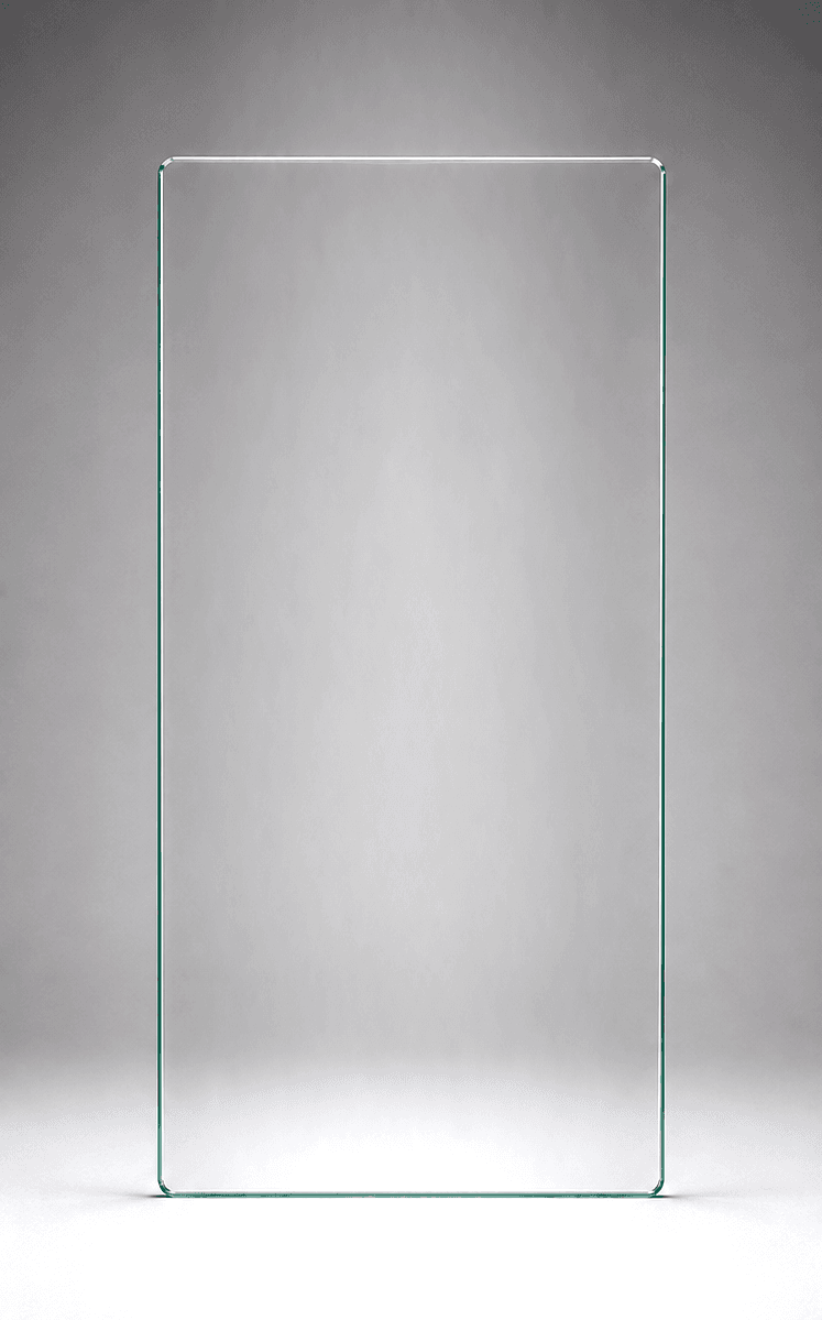 SUMMIT frameless balustrade glass panel, 450mm W x 970mm H - sized for SUMMIT spigots that bring the install up to NCC 1m height.