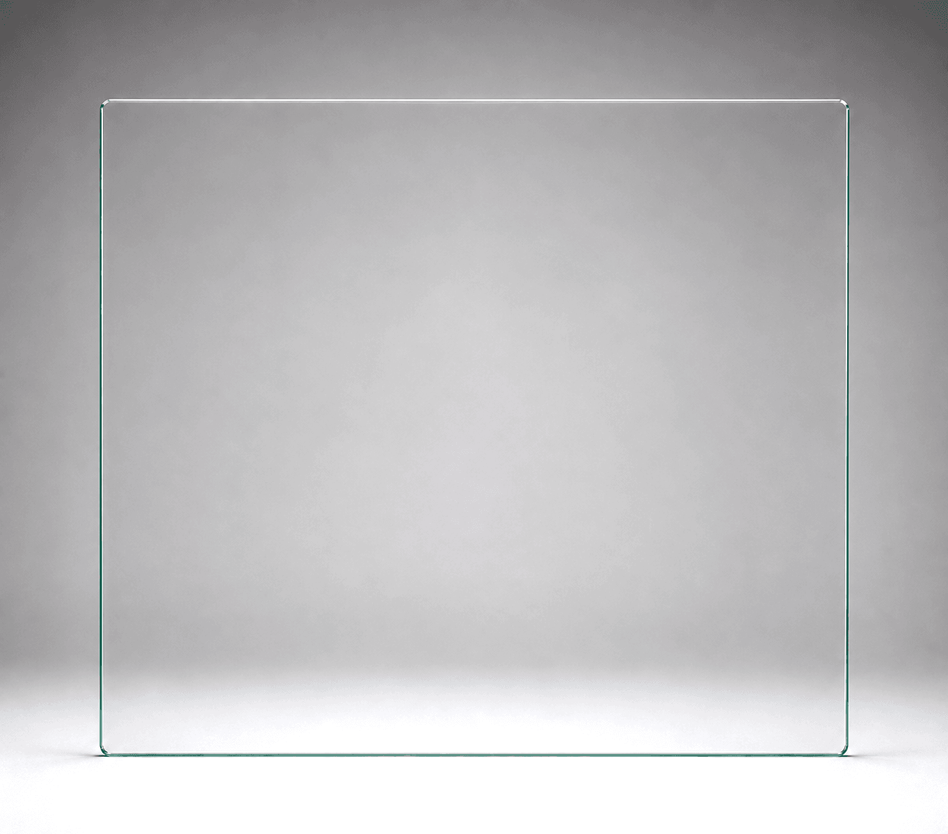SUMMIT frameless balustrade glass panel, 1050mm W x 970mm H - sized for SUMMIT spigots that bring the install up to NCC 1m height.