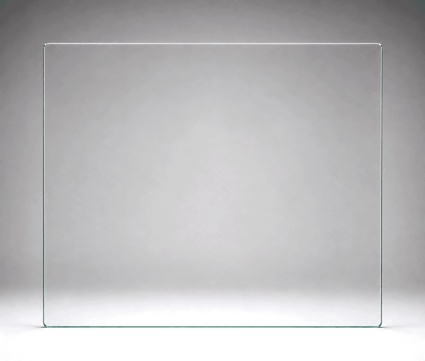 SUMMIT frameless balustrade glass panel, 1100mm W x 970mm H - sized for SUMMIT spigots that bring the install up to NCC 1m height.