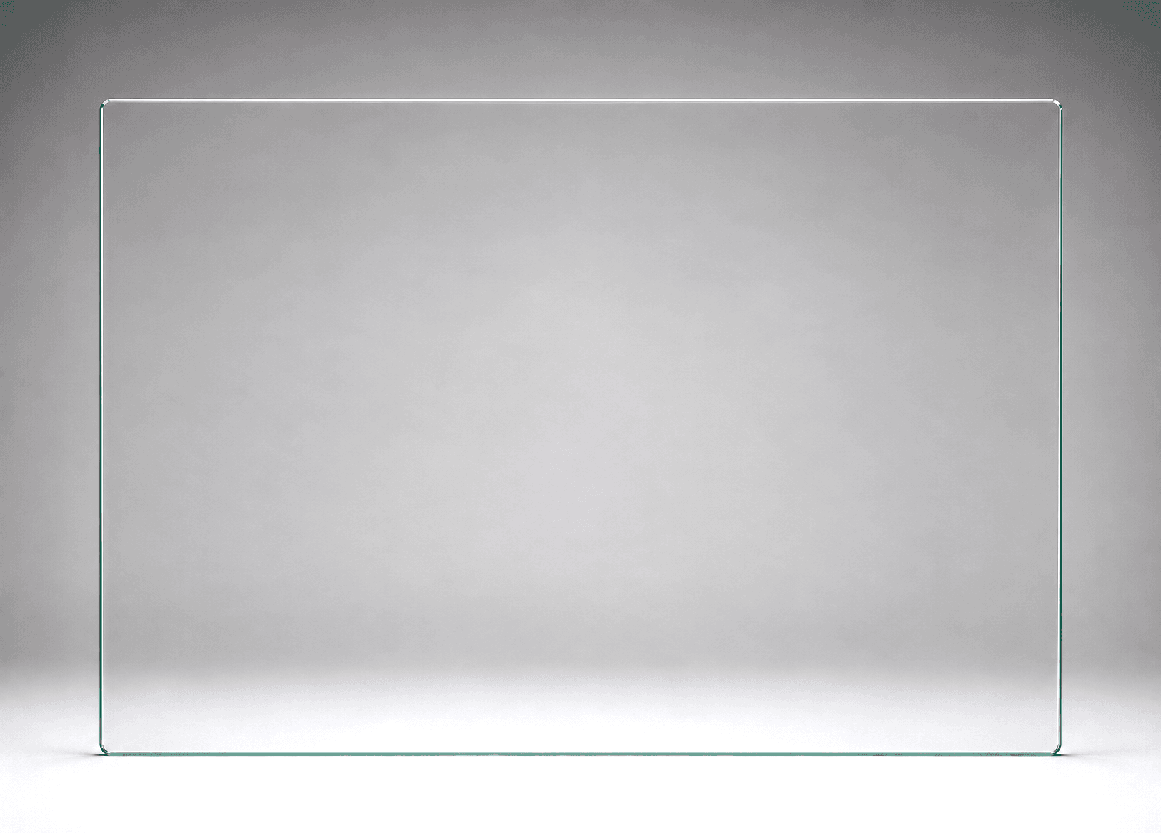 SUMMIT frameless balustrade glass panel, 1350mm W x 970mm H - sized for SUMMIT spigots that bring the install up to NCC 1m height.